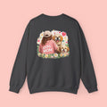 Dog Mom Crewneck Sweatshirt – Cute Floral Paw Print Back Graphic