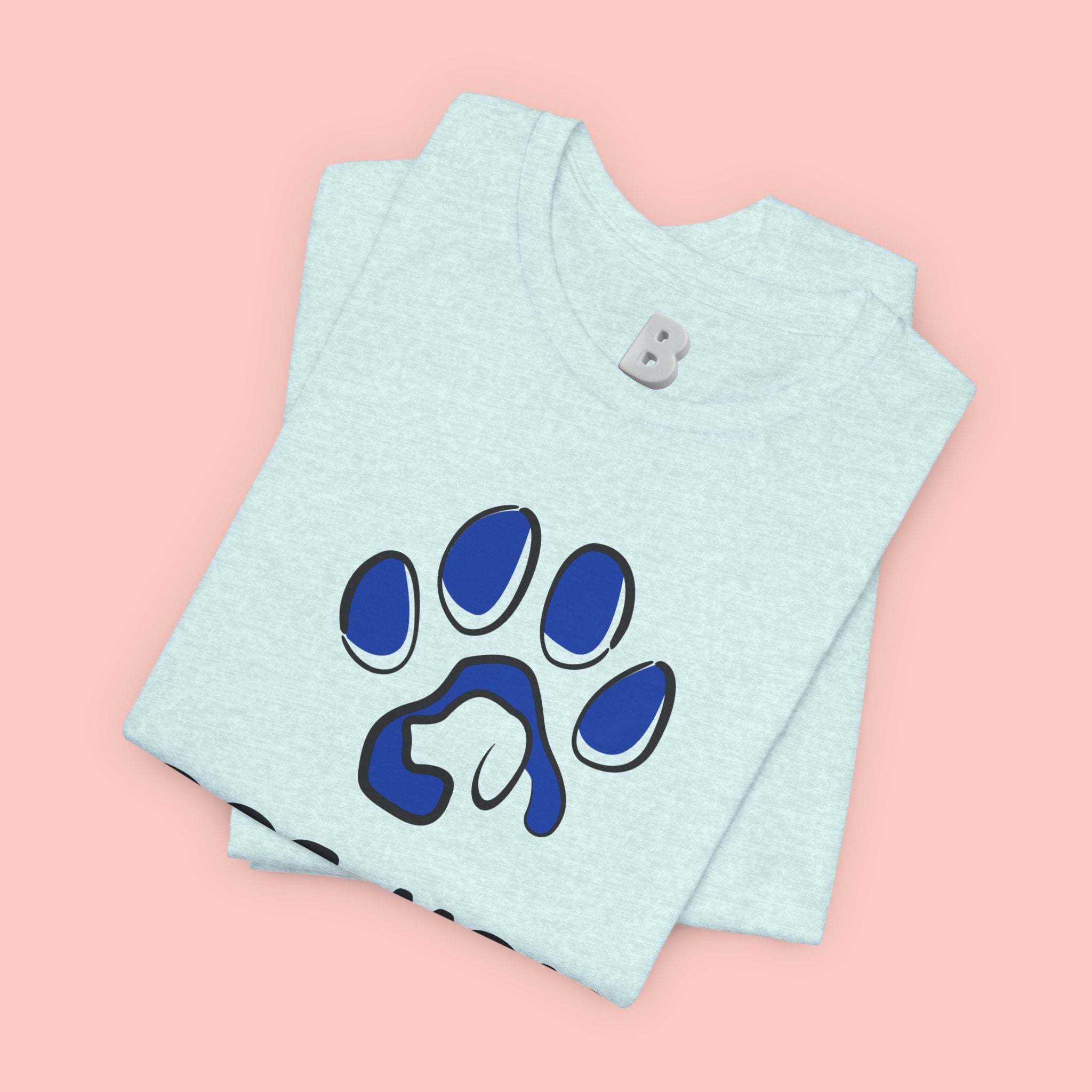 Dog Mom T-Shirt – Blue Paw Graphic "Dog Mom: It's Not a Hobby, It's a Lifestyle"