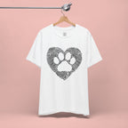 Fingerprint Heart Paw T-Shirt — Dog Paw Love Tee