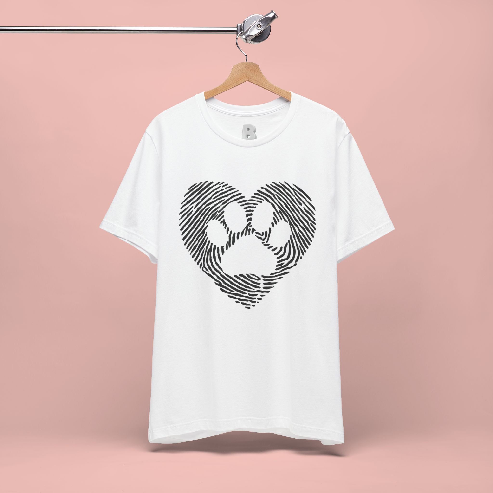 Fingerprint Heart Paw T-Shirt — Dog Paw Love Tee