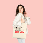 Dog Mum Canvas Tote — Cute Illustrated Dogs Cotton Shopper Bag