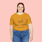 All I Need Is My Dog T‑Shirt — Cute Dachshund Graphic Tee