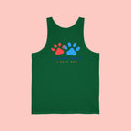 Dog Lover Tank Top — “I Am Not Single I Have Dog” Paw Print Tank