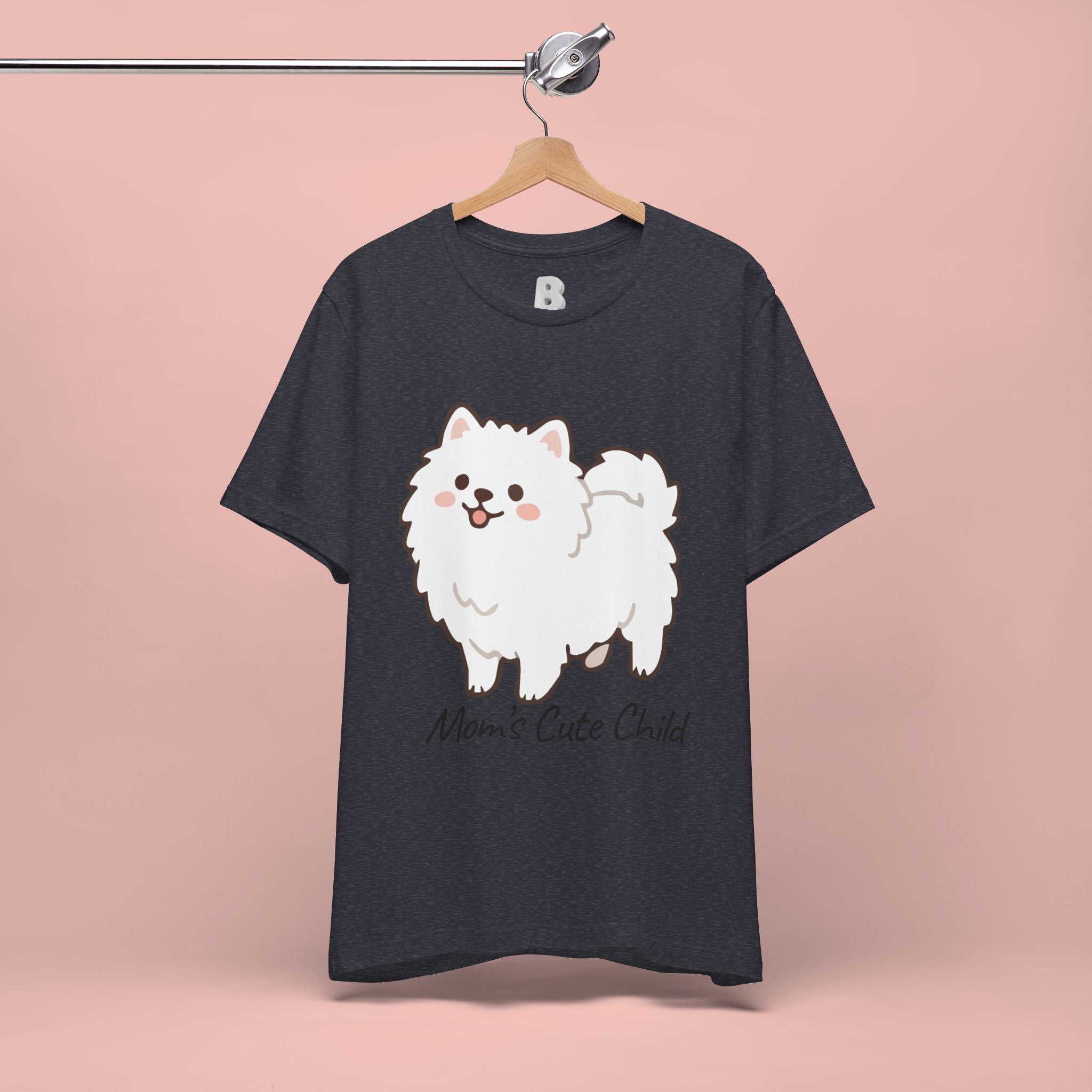 Cute Fluffy Pomeranian Tee — "Mom's Cute Child" Dog T-Shirt