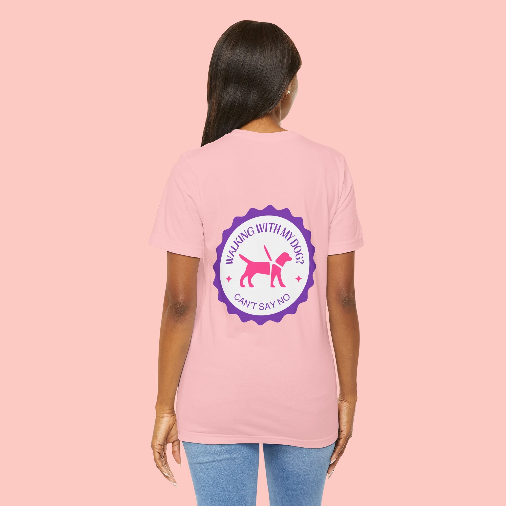 Dog Walking T‑Shirt — “Walking With My Dog? Can’t Say No” Cute Pet Lover Tee