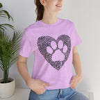 Fingerprint Heart Paw T-Shirt — Dog Paw Love Tee