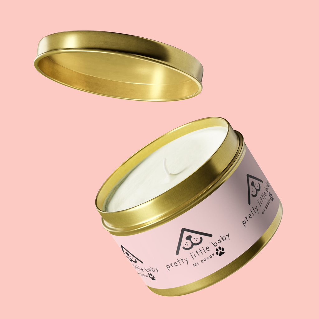 Tin Candle — "Pretty Little Baby" Scented Tin Candle (Pet-Themed Gift)