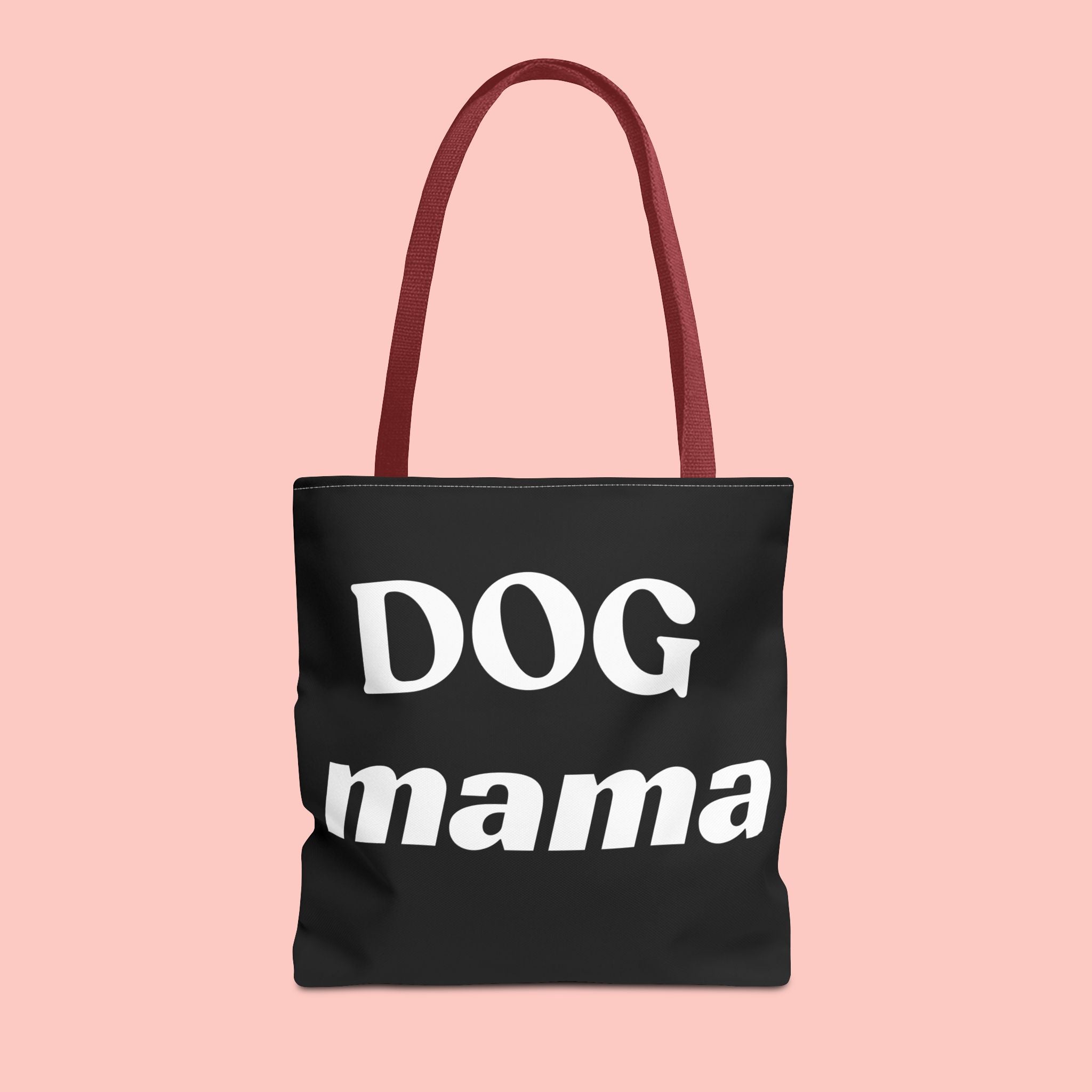 Dog Mama Tote Bag — Black Canvas Pet Lover Tote