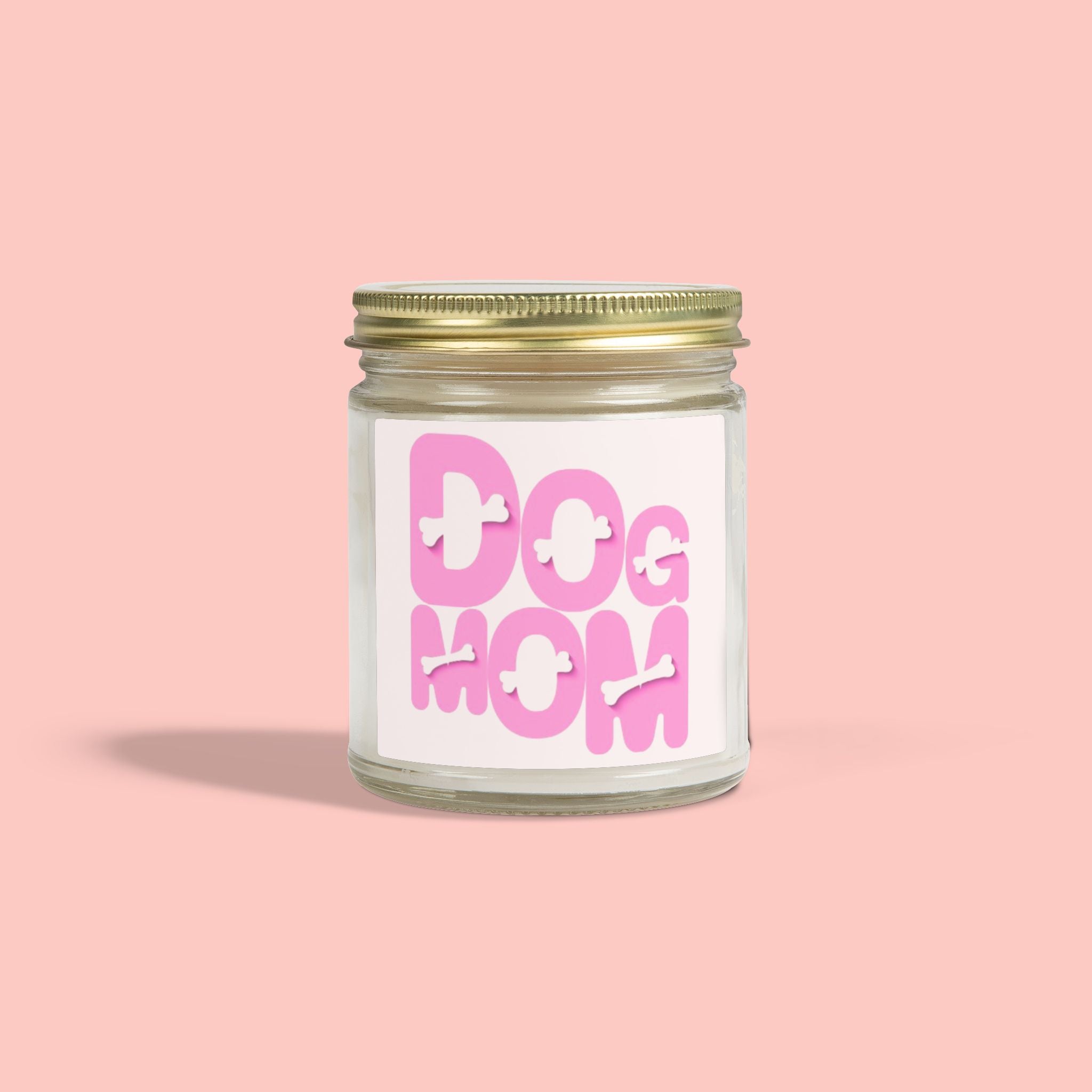Dog Mom Scented Candle (Coconut Apricot Wax) — 4oz/9oz Gift for Pet Lovers