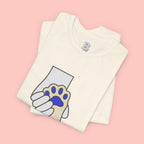 Dog Lover T-Shirt — "Love with my dog." Paw Print Graphic