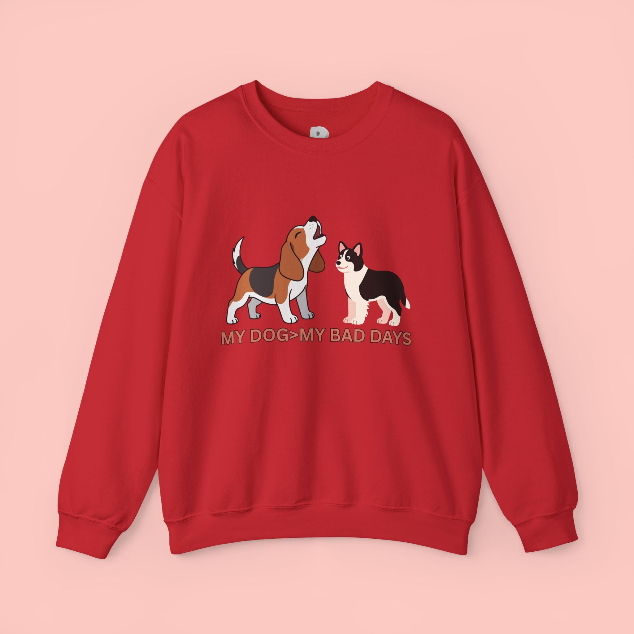 My Dog My Bad Days Sweatshirt – Cute Beagle & Corgi Crewneck for Dog Lovers