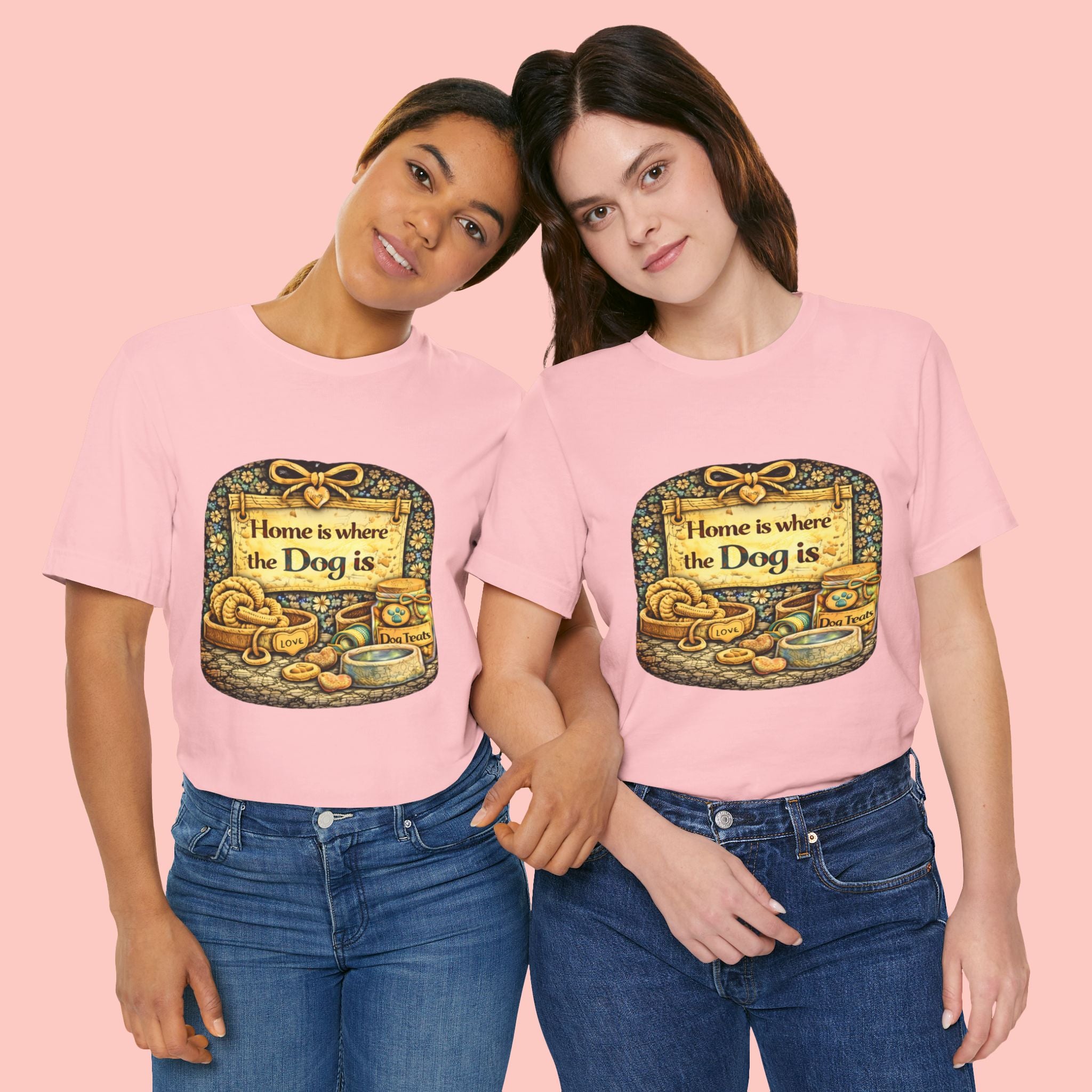Home Is Where the Dog Is T-Shirt — Cozy Vintage Dog Lover Tee