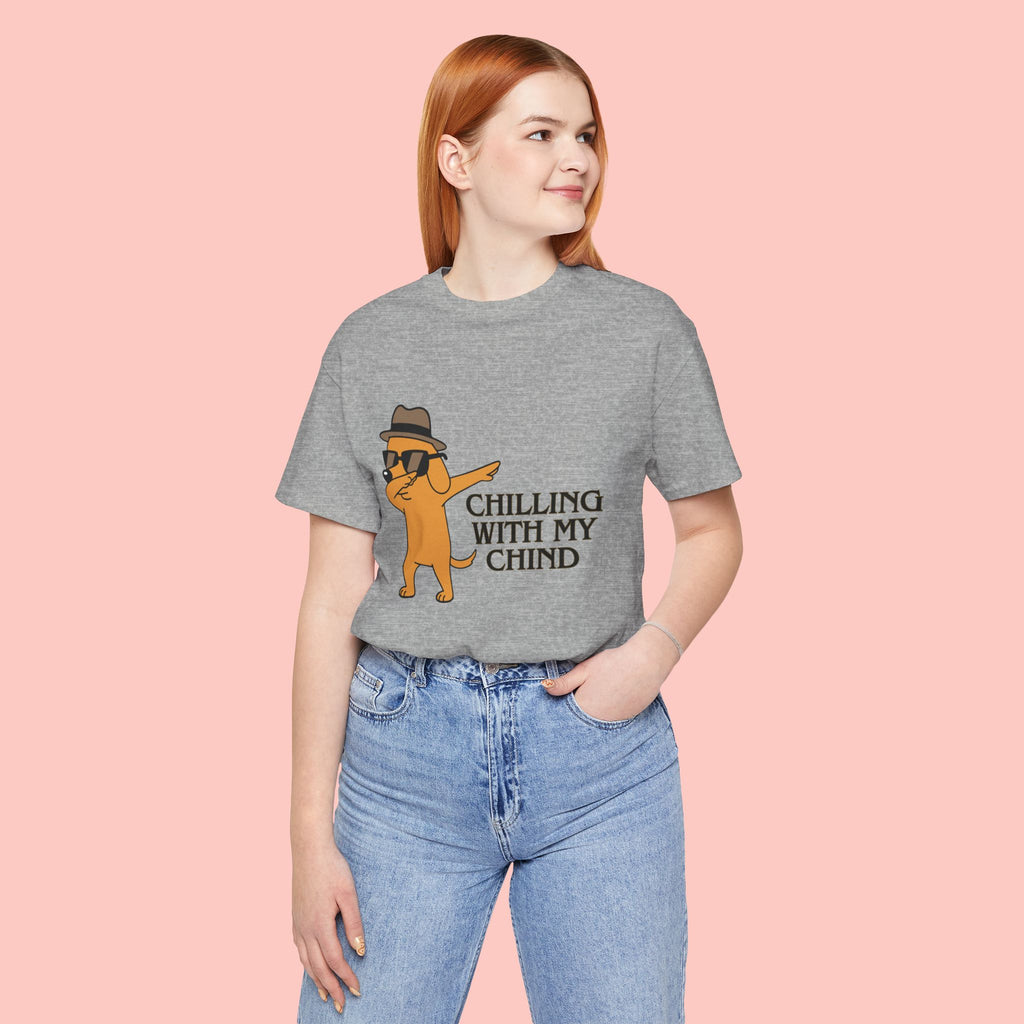 Chilling With My Chind T-Shirt — Funny Dabbing Cat Graphic Tee
