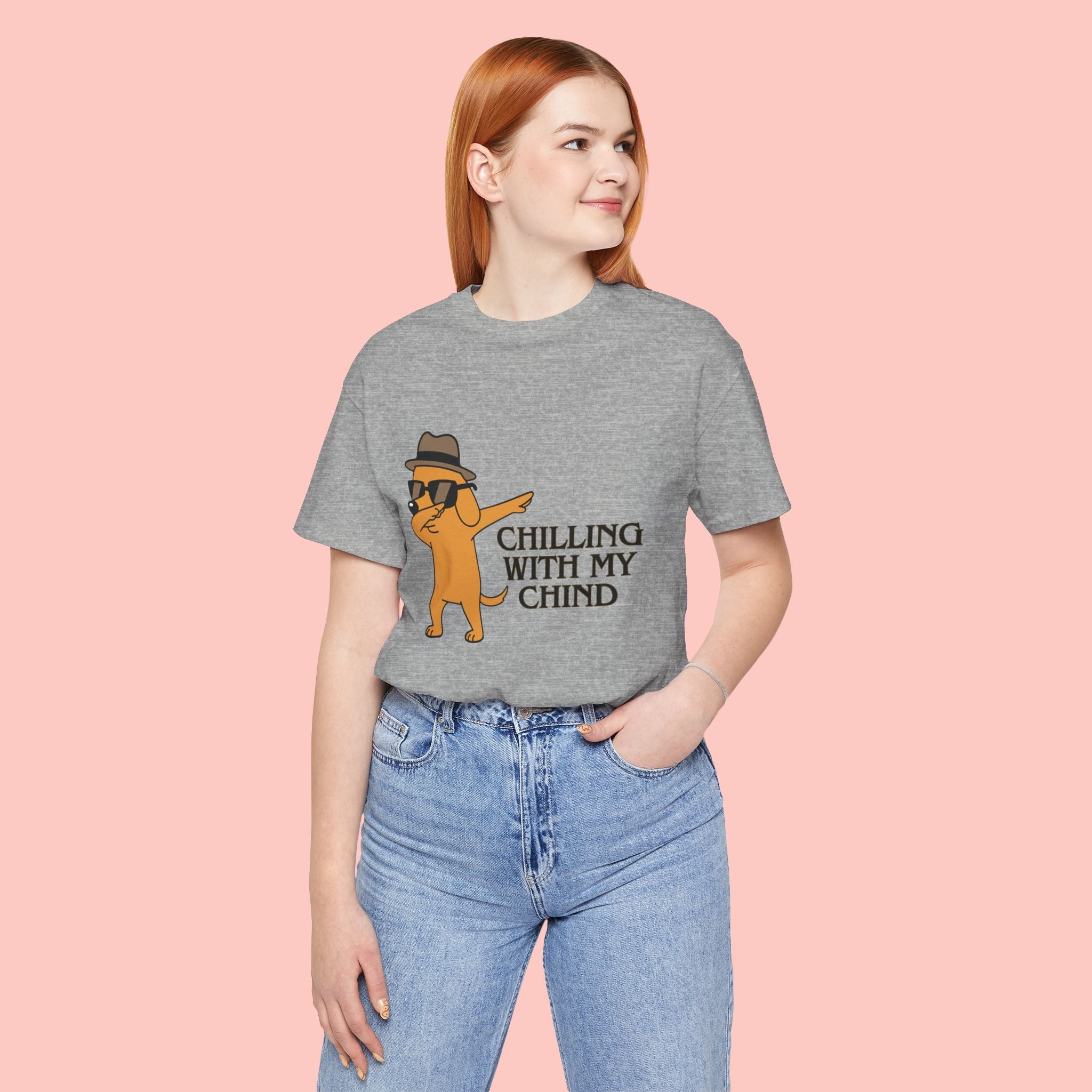 Chilling With My Chind T-Shirt — Funny Dabbing Cat Graphic Tee