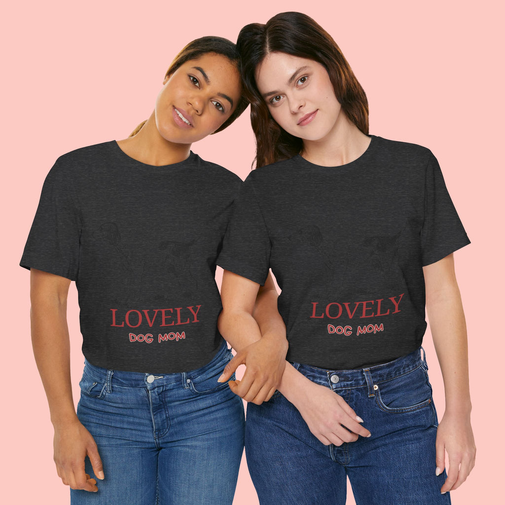 Lovely Dog Mom T-Shirt — Vintage Sketch Dog Graphic Tee