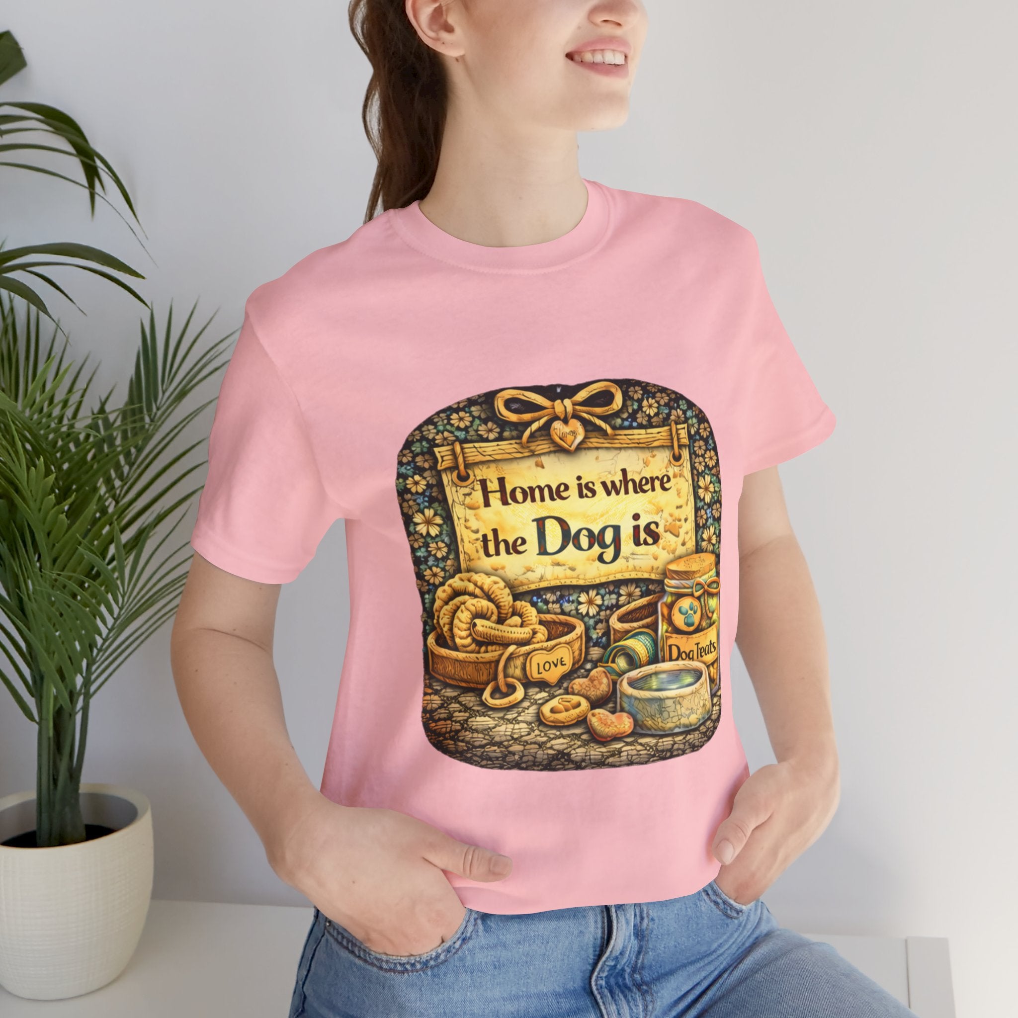 Home Is Where the Dog Is T-Shirt — Cozy Vintage Dog Lover Tee