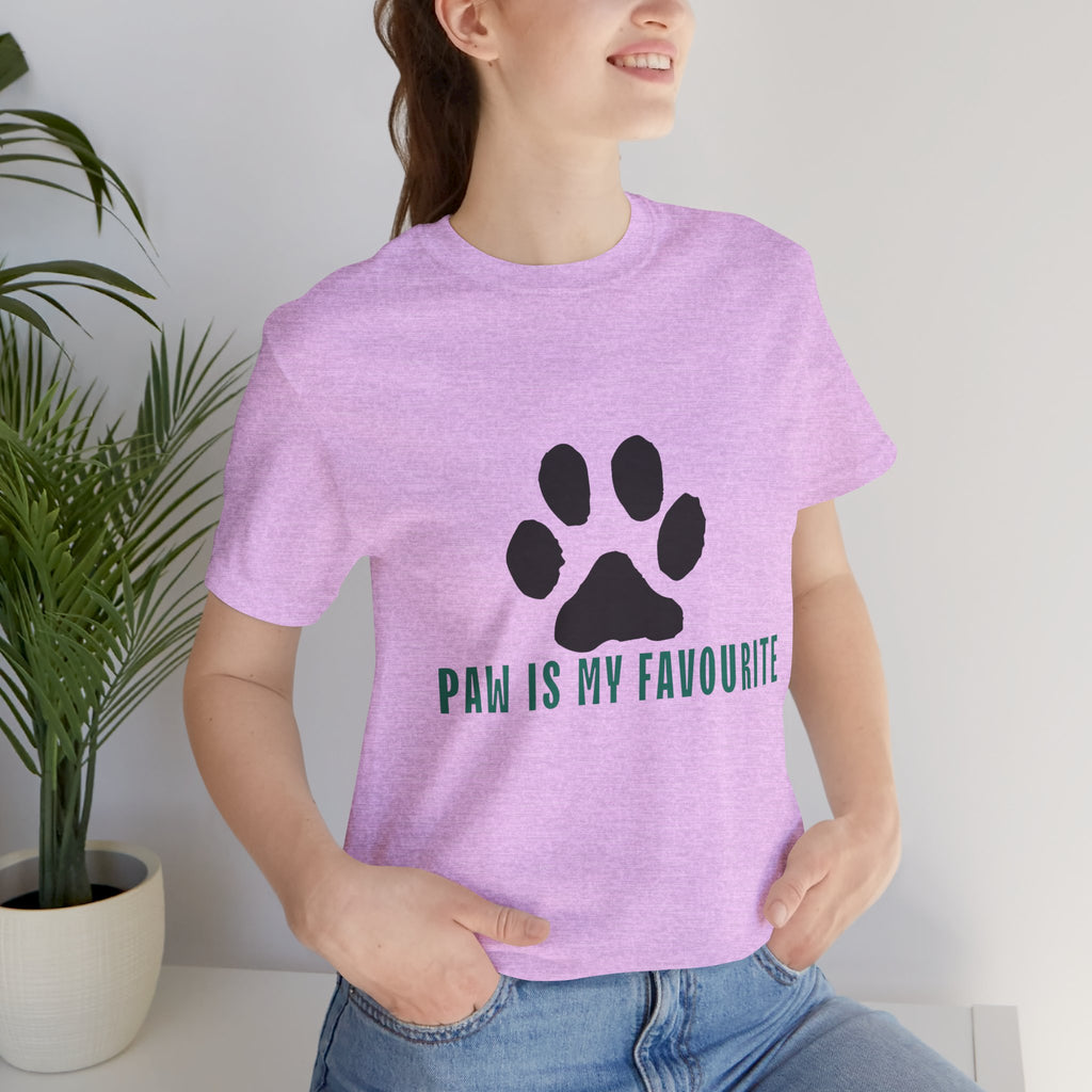 Paw Is My Favourite T‑Shirt — Dog Lover Paw Print Tee