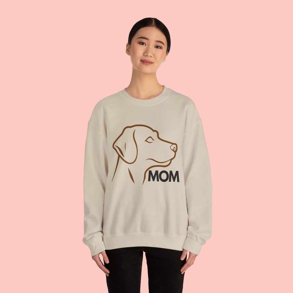 Dog Mom Crewneck Sweatshirt – Minimalist Labrador Outline