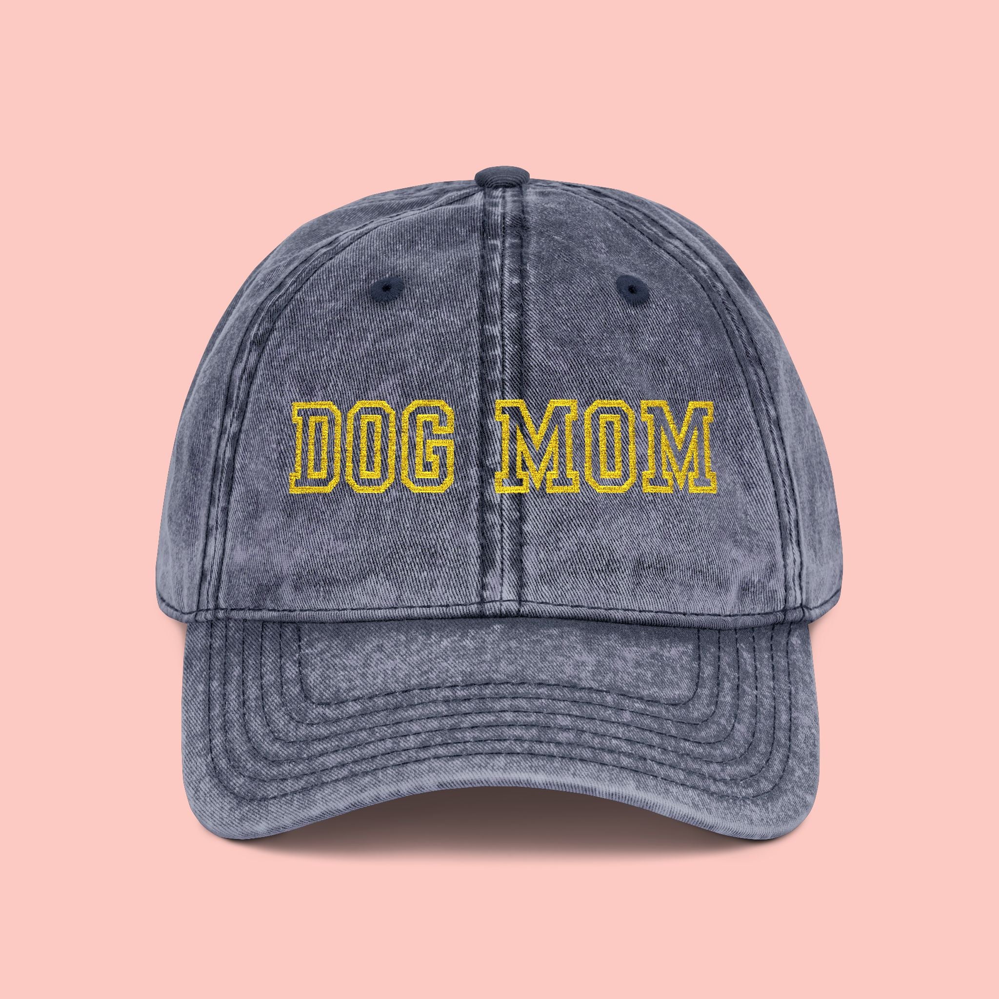 Dog Mom Vintage Embroidered Cap