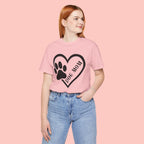 Dog Mom Heart Paw T-Shirt
