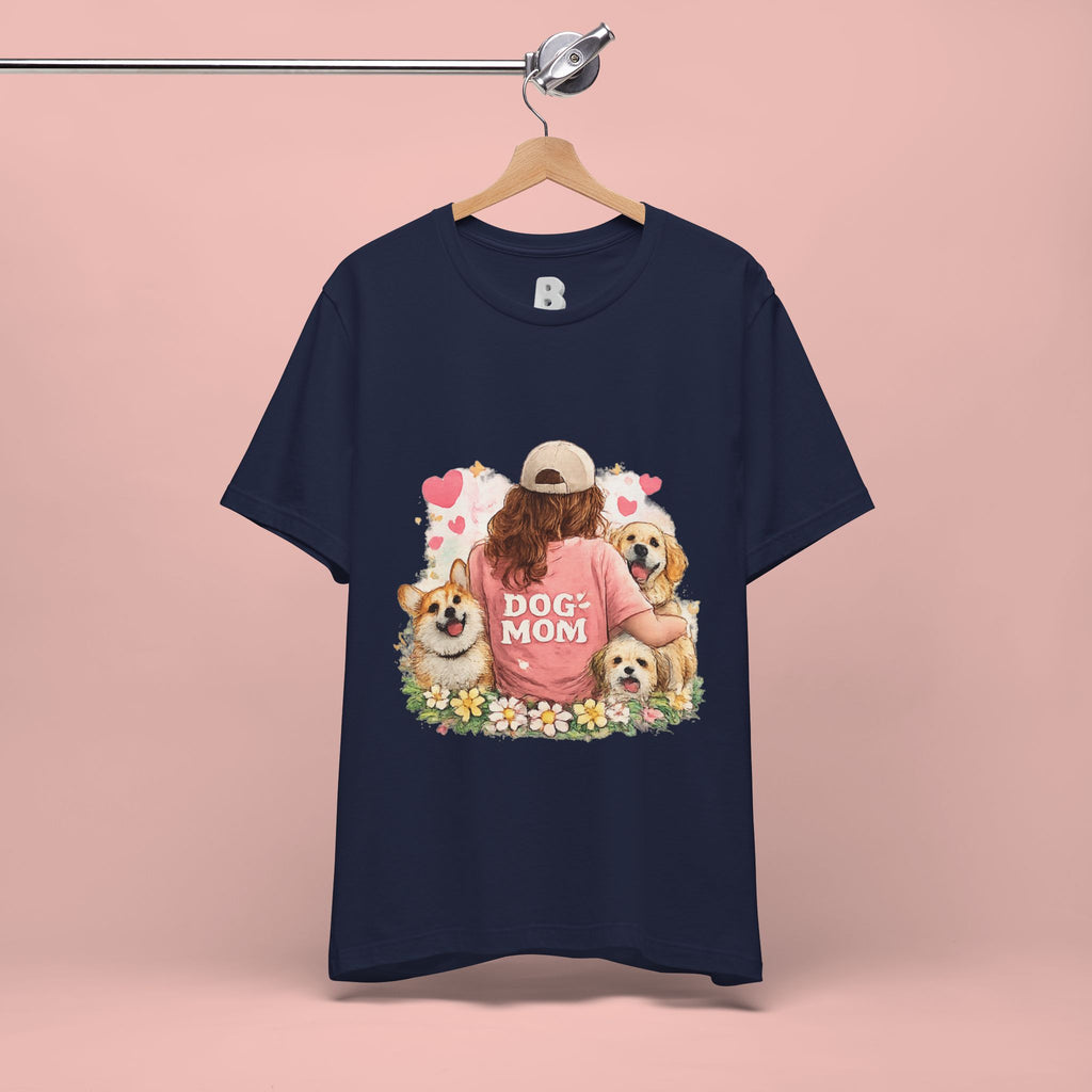 Dog Mom T-Shirt - Cute Woman with Dogs Graphic Tee
