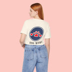 Dog Mama Tee - Paw Print Heart Graphic Short Sleeve Shirt