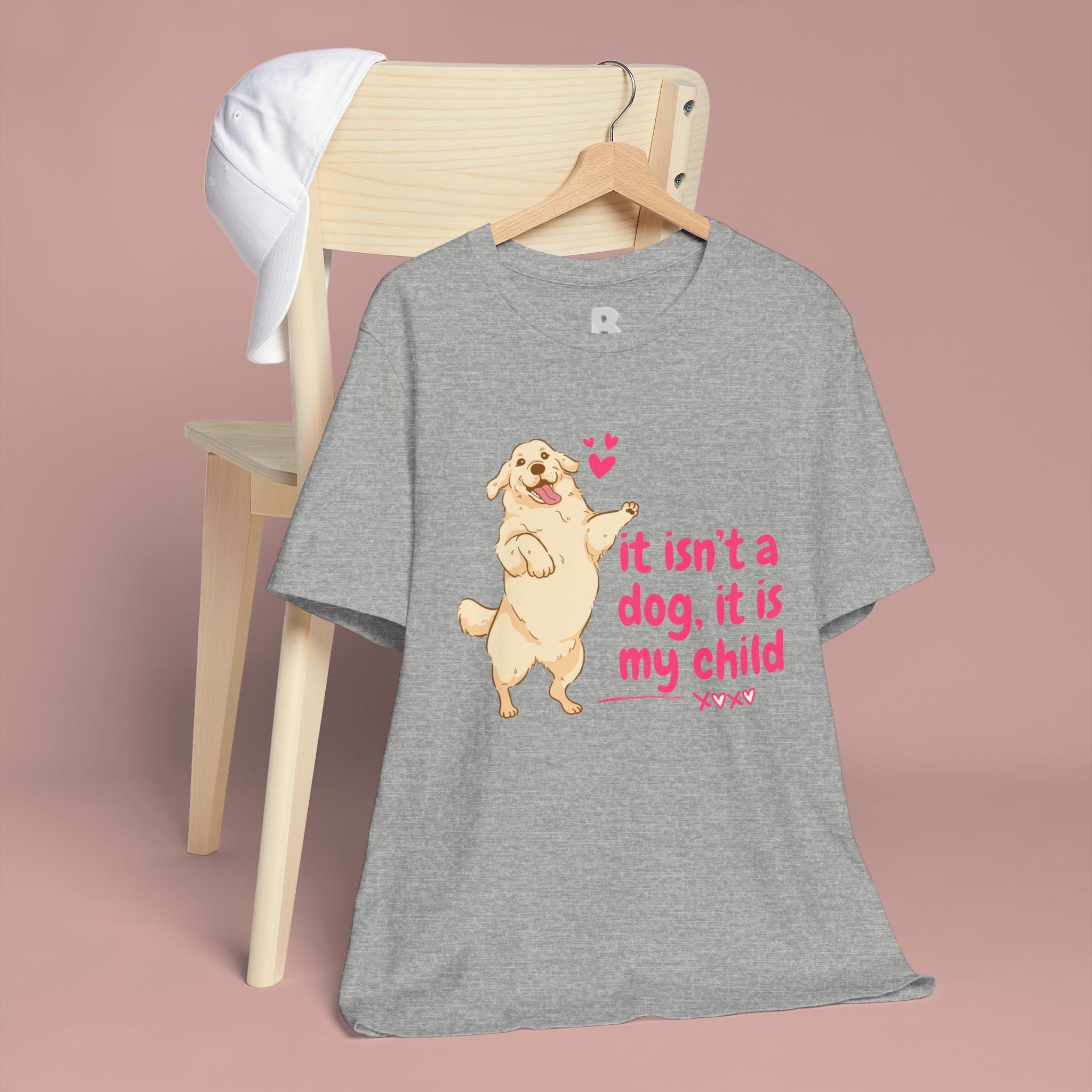Dog Mom T-Shirt — "It Isn’t a Dog, It Is My Child" Cute Golden Retriever Tee