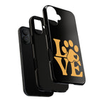 Phone Case — LOVE Paw Print Design (Pet Lover Protective Case)