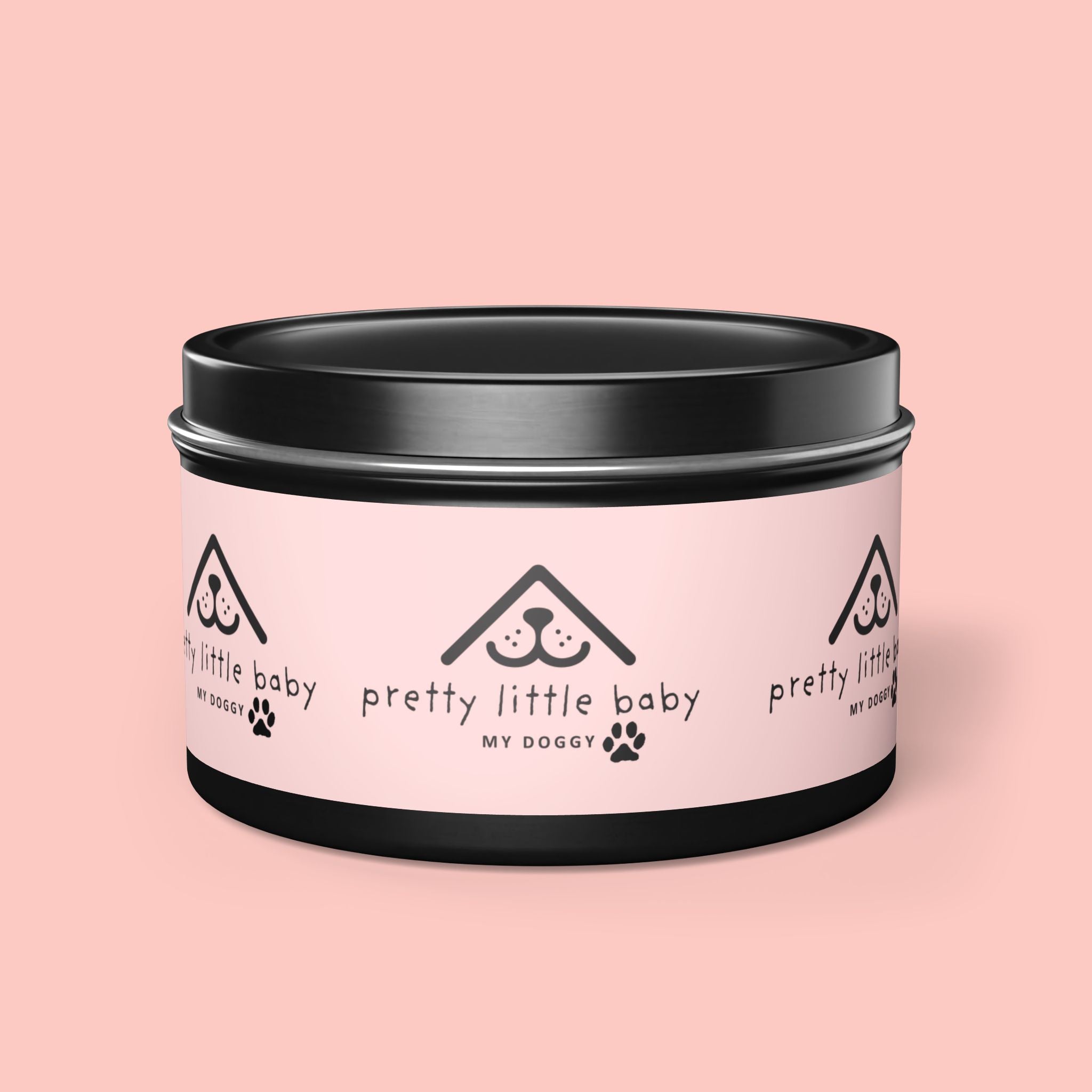 Tin Candle — "Pretty Little Baby" Scented Tin Candle (Pet-Themed Gift)