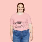 Coffee With My Dog T‑Shirt — Cute Minimalist Dog & Coffee Tee