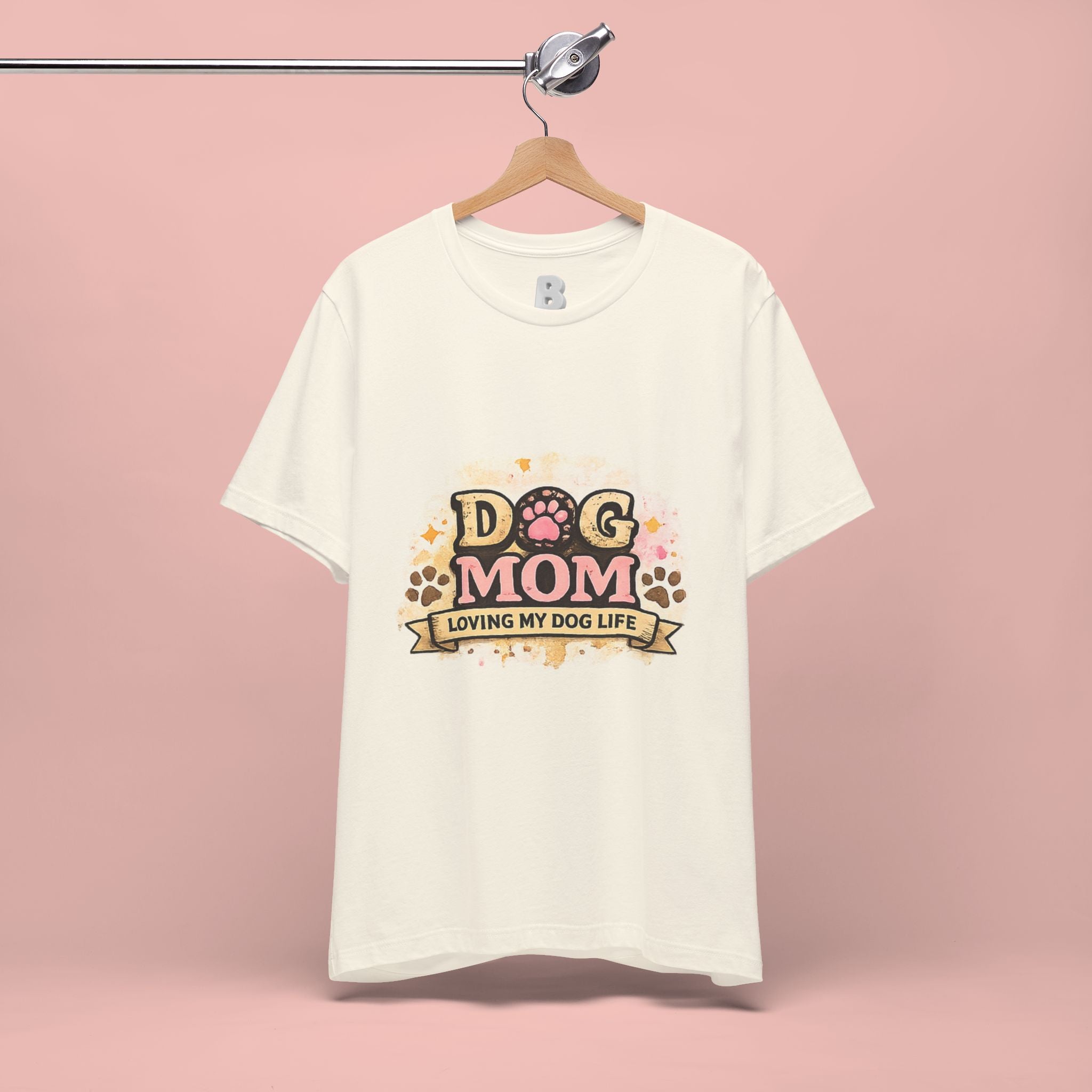 Dog Mom T-Shirt – "Loving My Dog Life" Cute Paw Print Tee for Pet Moms