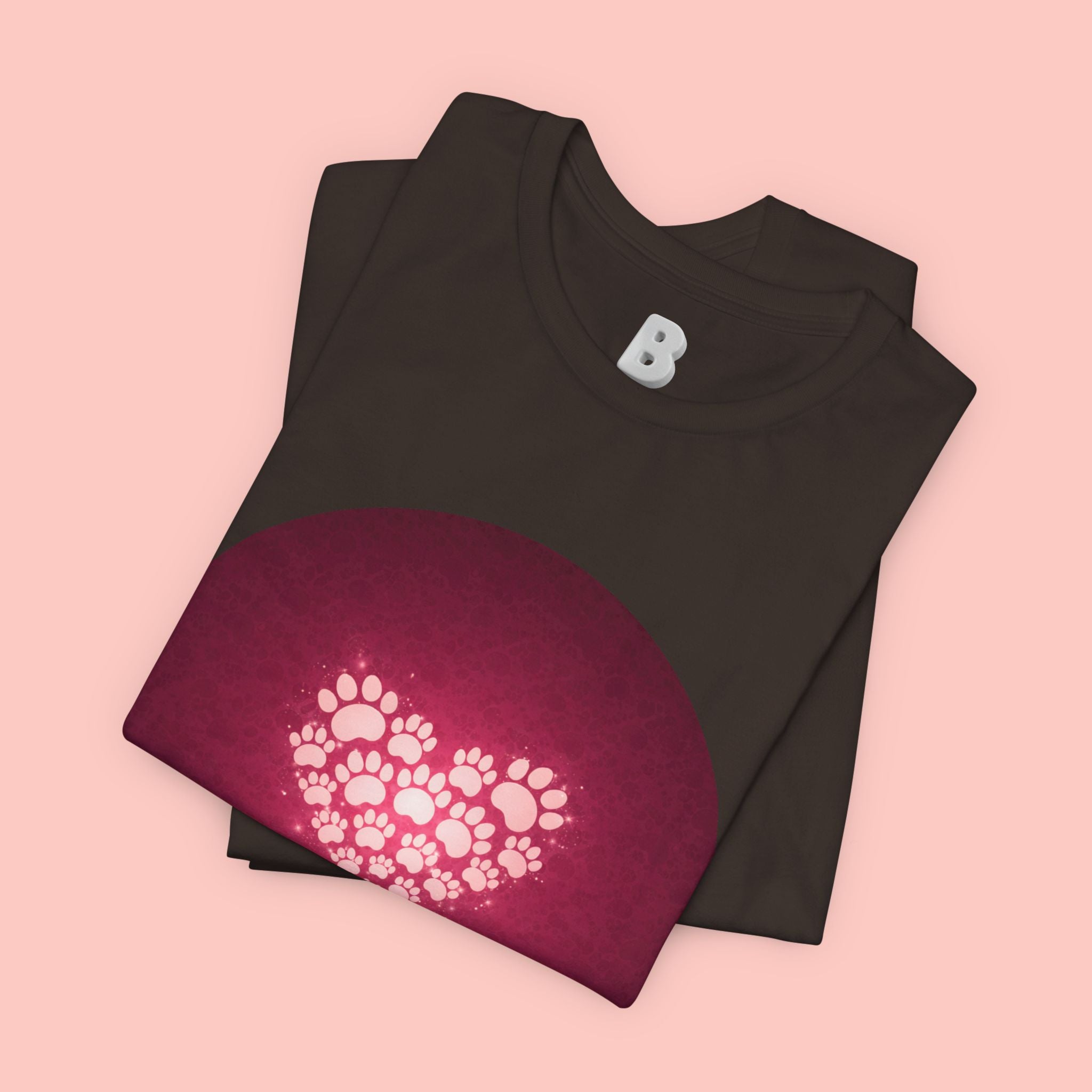 Paw Print Heart T‑Shirt — Cute Pet Lover Tee