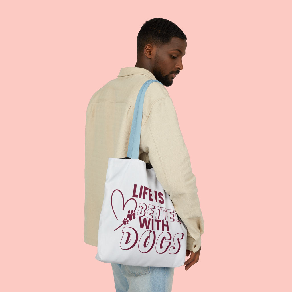 Life Is Better With Dogs Canvas Tote Bag