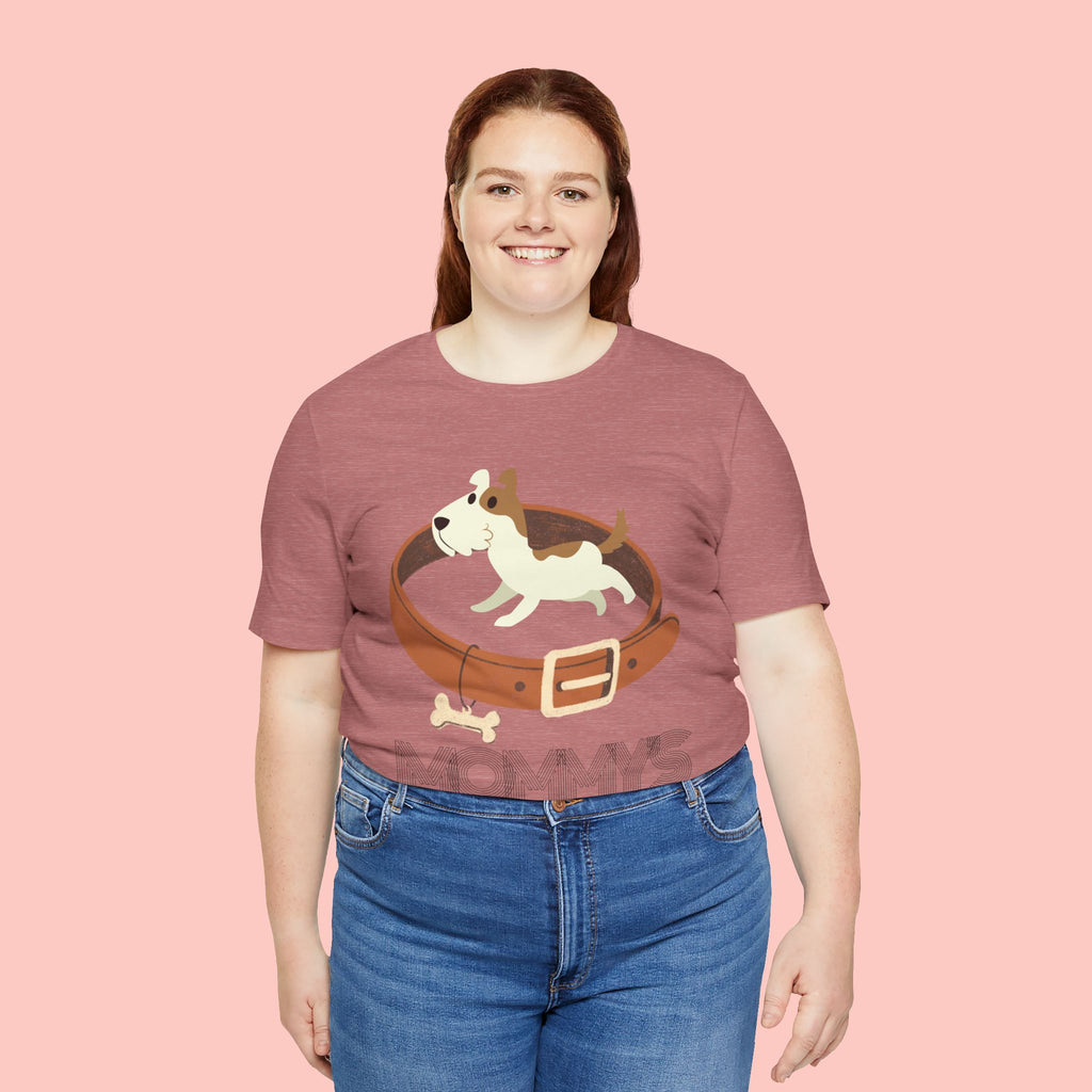 Mommy's Dog T-Shirt – Cute Puppy & Collar Graphic Tee for Dog Moms
