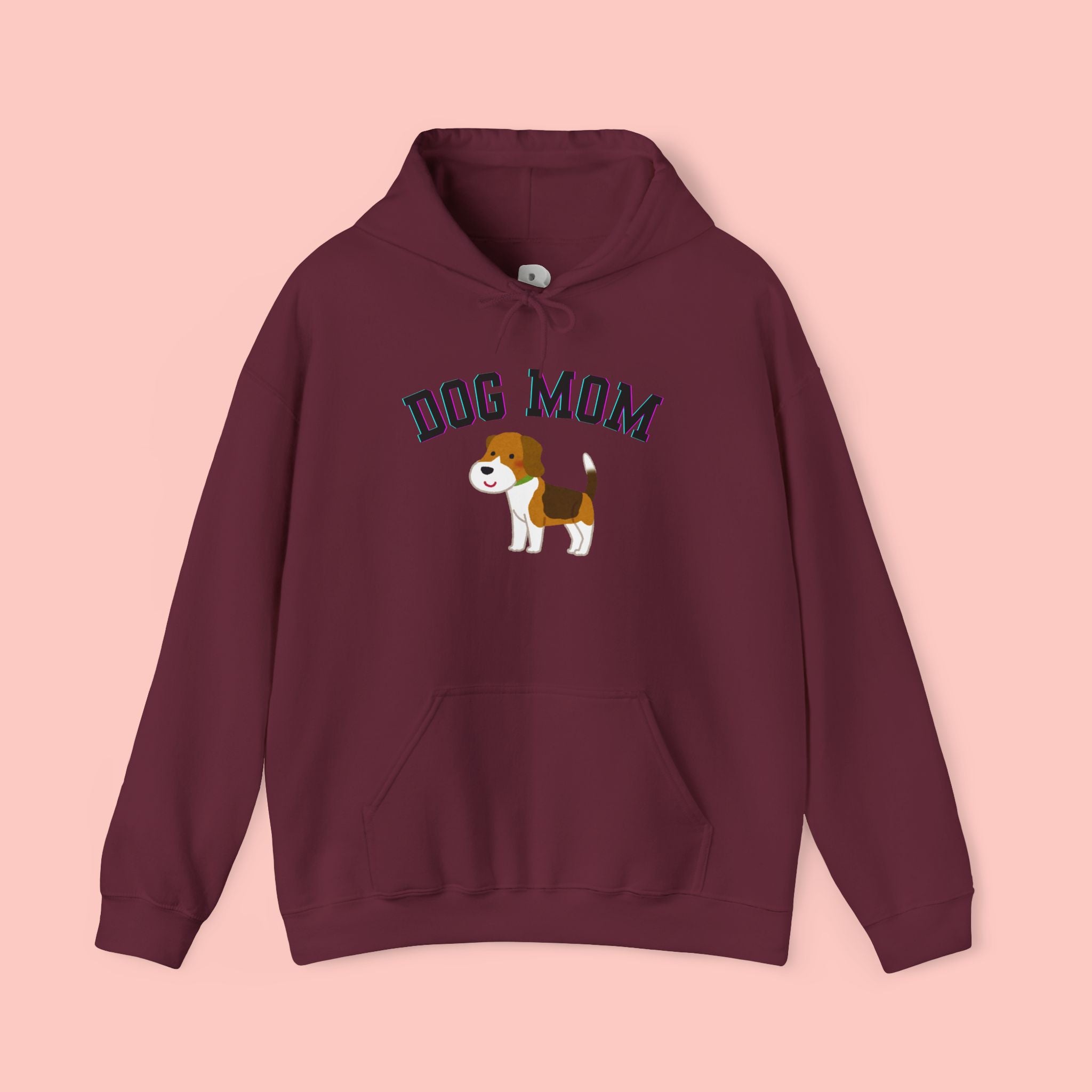 Dog Mom Hoodie — Cute Beagle Graphic Sweatshirt for Pet Lovers