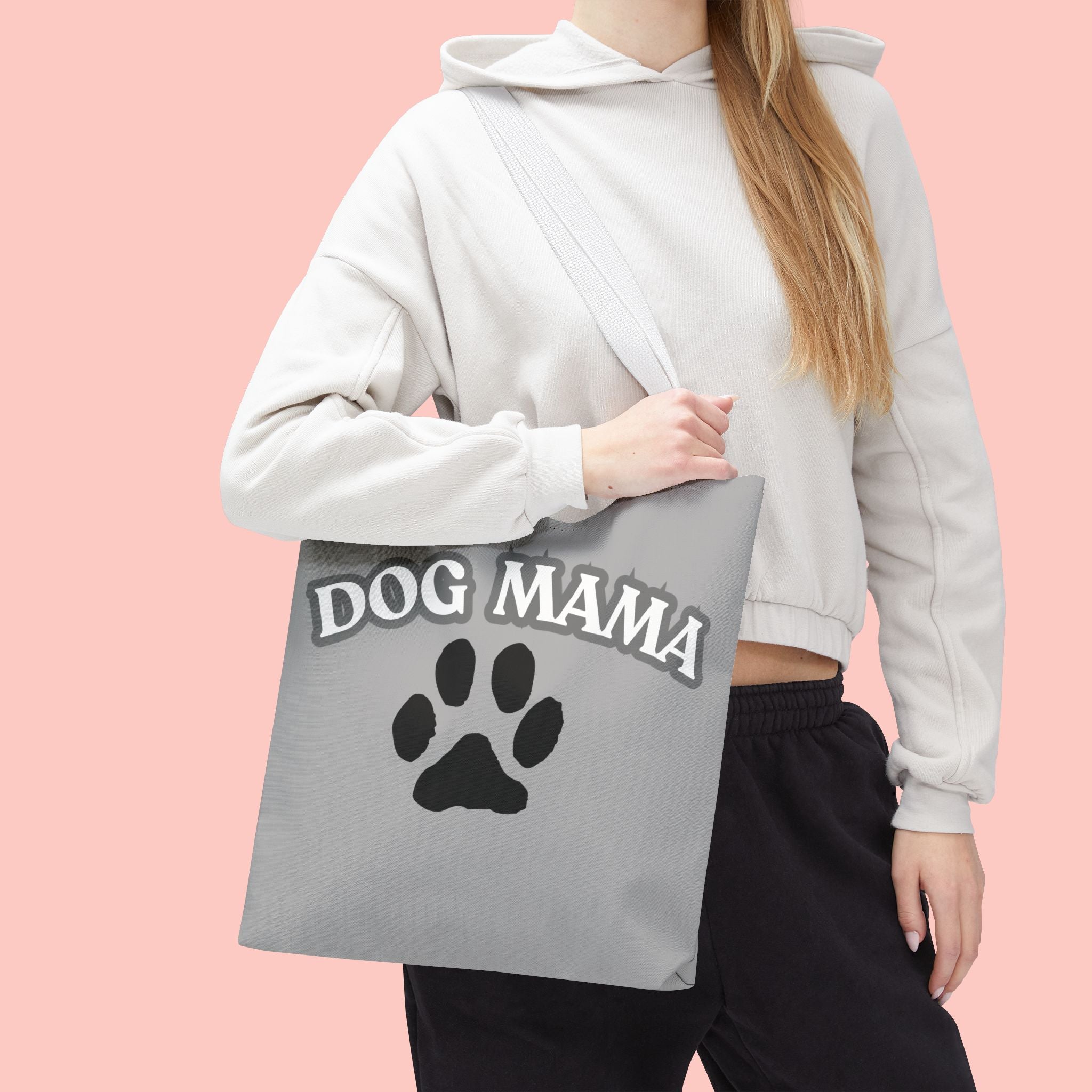 Dog Mama Paw Print Tote Bag – Cute Pet Lover Gift