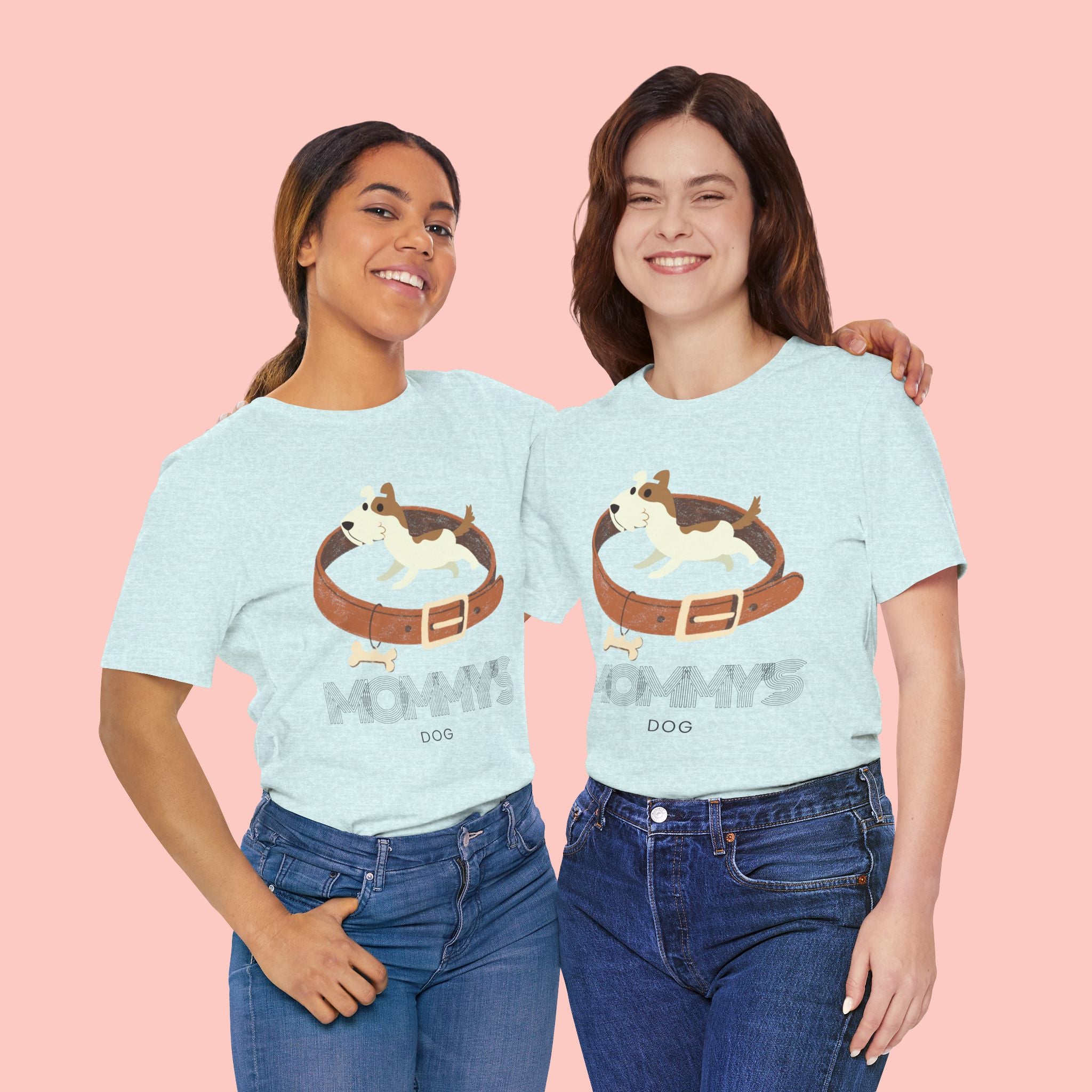 Mommy's Dog T-Shirt – Cute Puppy & Collar Graphic Tee for Dog Moms