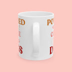 Coffee Powered Dog Mom Mug — Cute Floral Paw Print Ceramic Coffee Mug (11oz, 15oz)