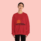 Enjoy the Morning Dog Crewneck Sweatshirt — Sunrise Labrador Graphic