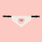 Pet Bandana — "Good Boy Club" Pink Heart Floral Dog Collar Bandana