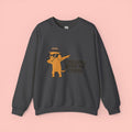 Chilling With My Chind Crewneck Sweatshirt — Funny Dab Dog Graphic Sweatshirt