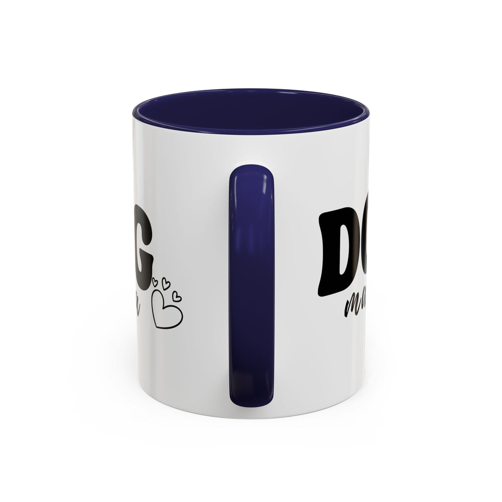 Dog Mama Accent Coffee Mug — Cute Black & White Pet Lover Gift (11/15oz)
