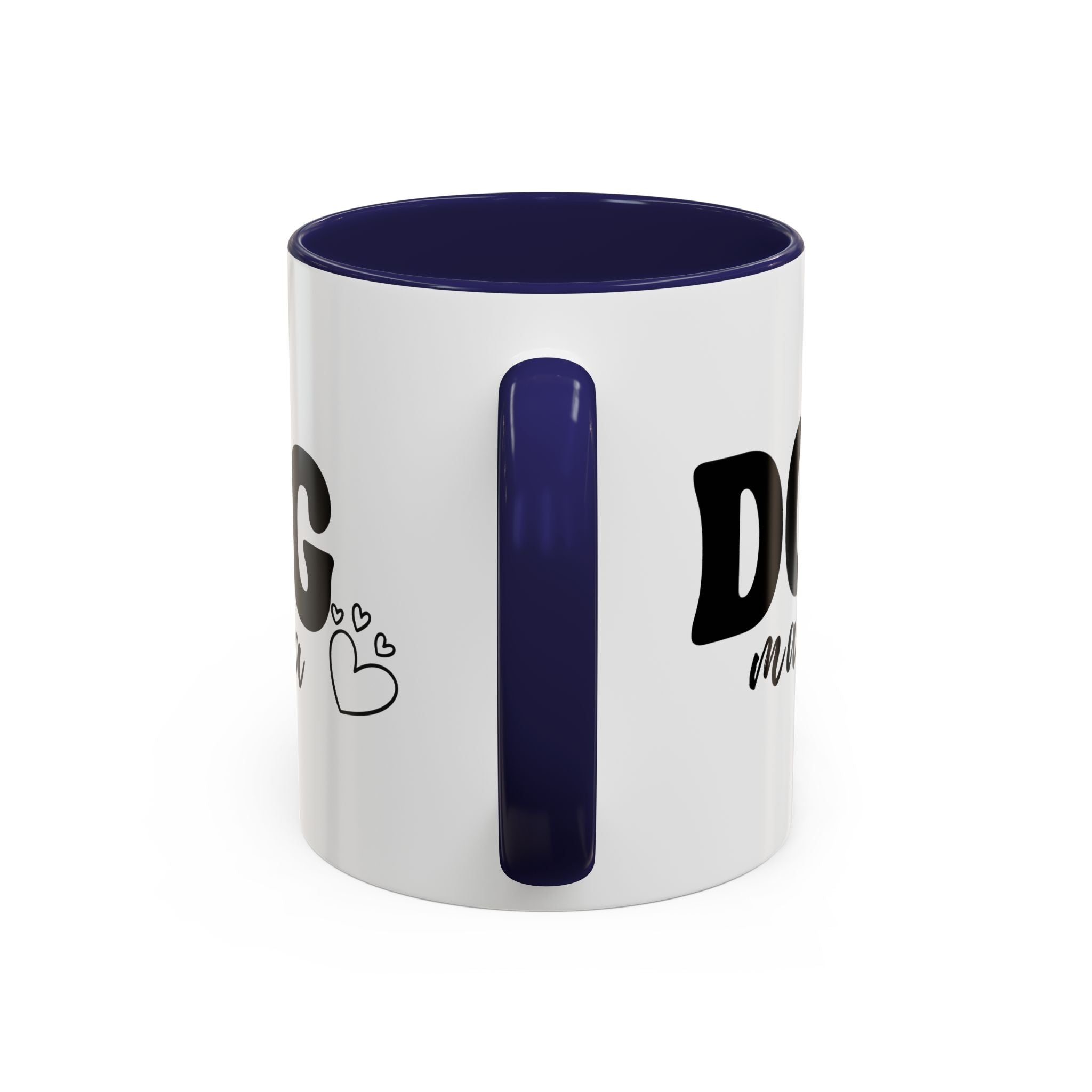 Dog Mama Accent Coffee Mug — Cute Black & White Pet Lover Gift (11/15oz)