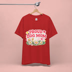 Proud Dog Mom Tee – Floral Retro Heart Design