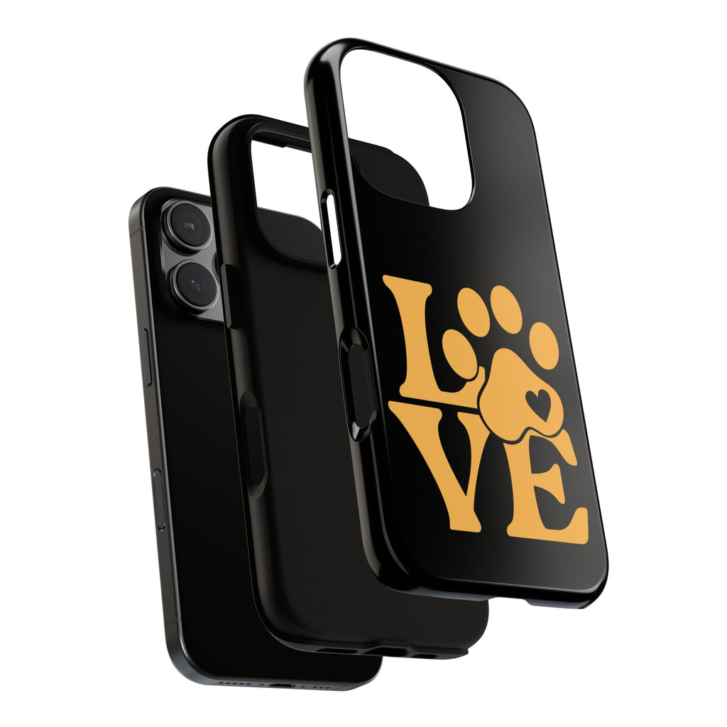 Phone Case — LOVE Paw Print Design (Pet Lover Protective Case)