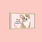 Framed Canvas Print — "First My Dog, Then Everything Else" Corgi Wall Art