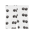 Paw Print Biker Shorts — Women's White Pet Lover Activewear