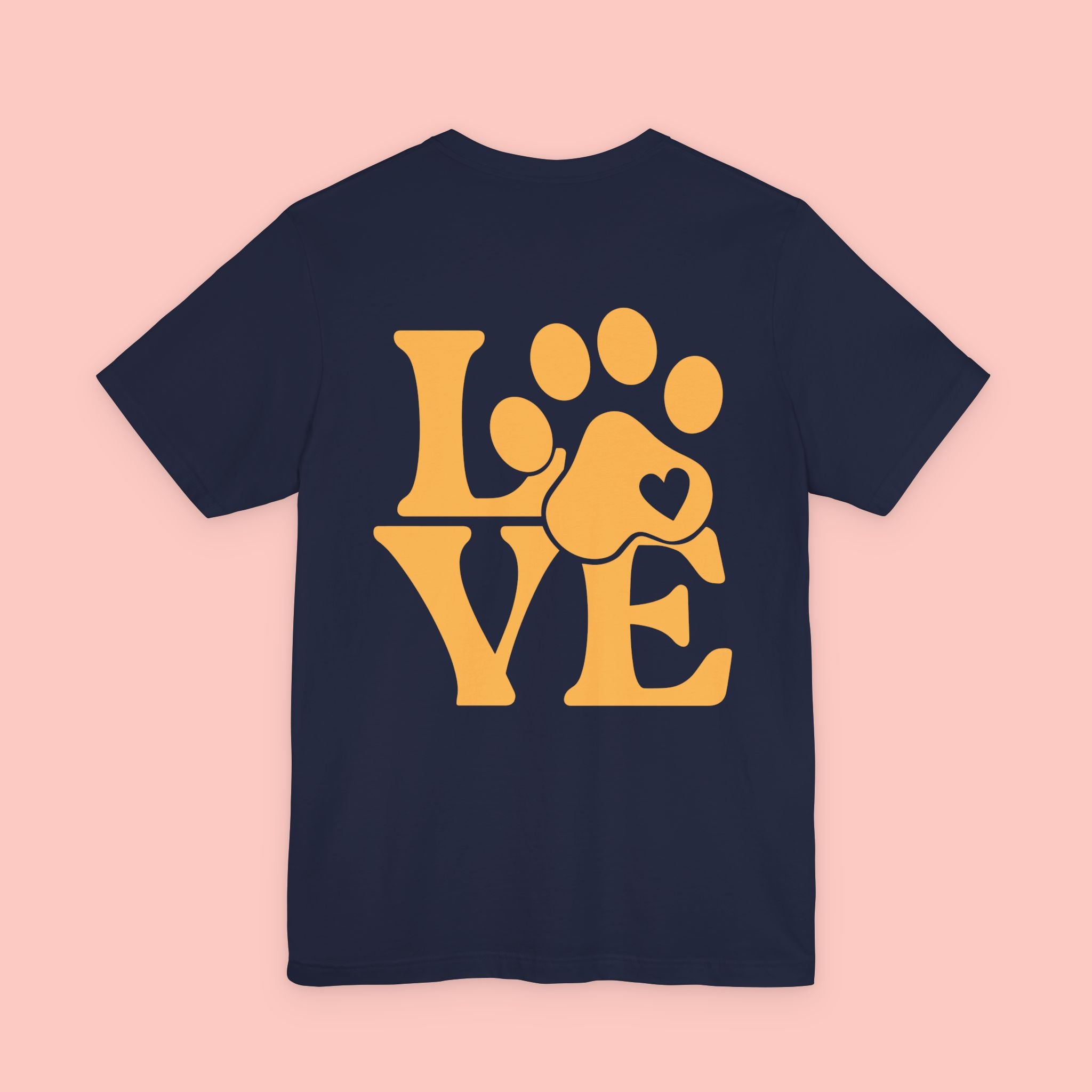 Love Paw Graphic Tee — Pet Lover T‑Shirt (LOVE with Paw Print)