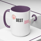 Dog Mom Coffee Mug — Best Dog Mom Ever Accent Ceramic Mug (11oz & 15oz)