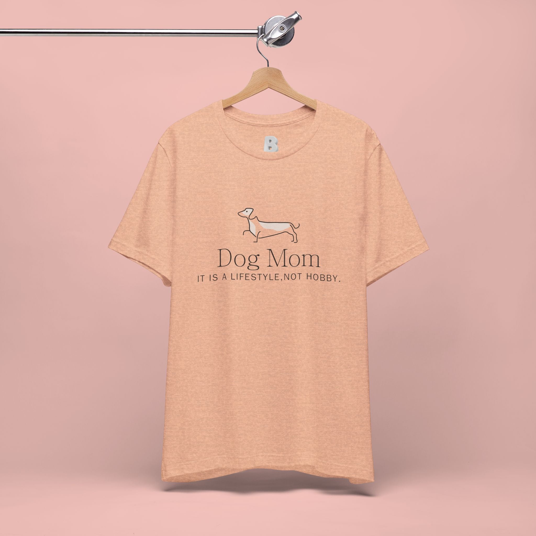 Dog Mom Tee — "Dog Mom: It Is A Lifestyle, Not Hobby" Cute Dachshund Graphic T-Shirt